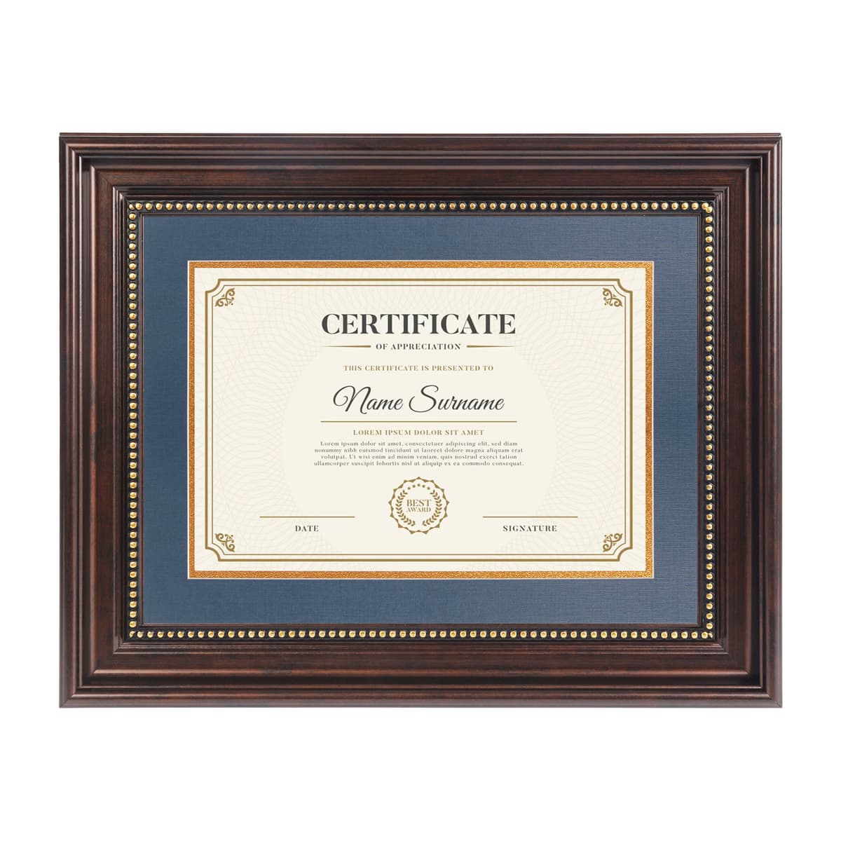 Hikuada certificate frame-002 (Fits 8.5 x 11" documents) image